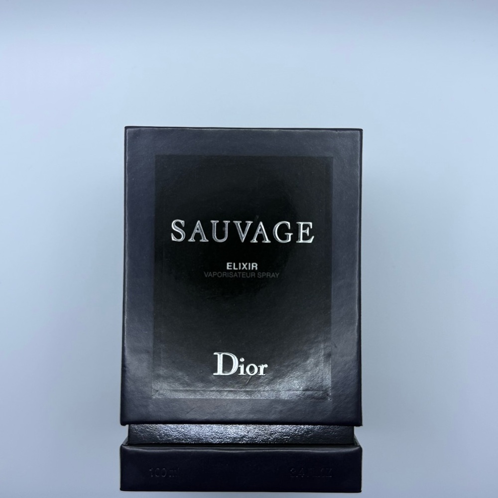 Dior Sauvage Elixir Black with Silver Lettering